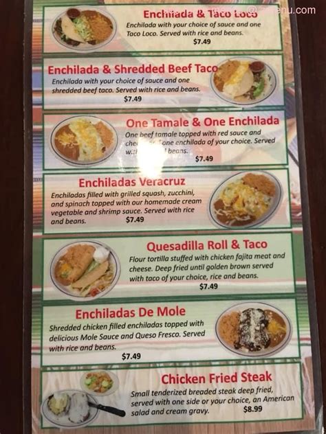 99 Two Enchiladas - 10. . The plaza mexican restaurant bar childress menu